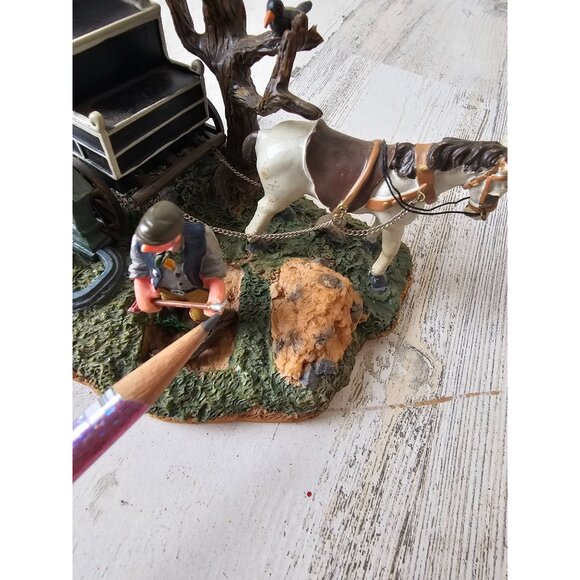 Lemax gruesome grave digger Horse carriage as is Halloween decor village vintage - Picture 10 of 10